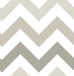 Zig Zag Taupe Peel & Stick Wallpaper by NuWallpaper