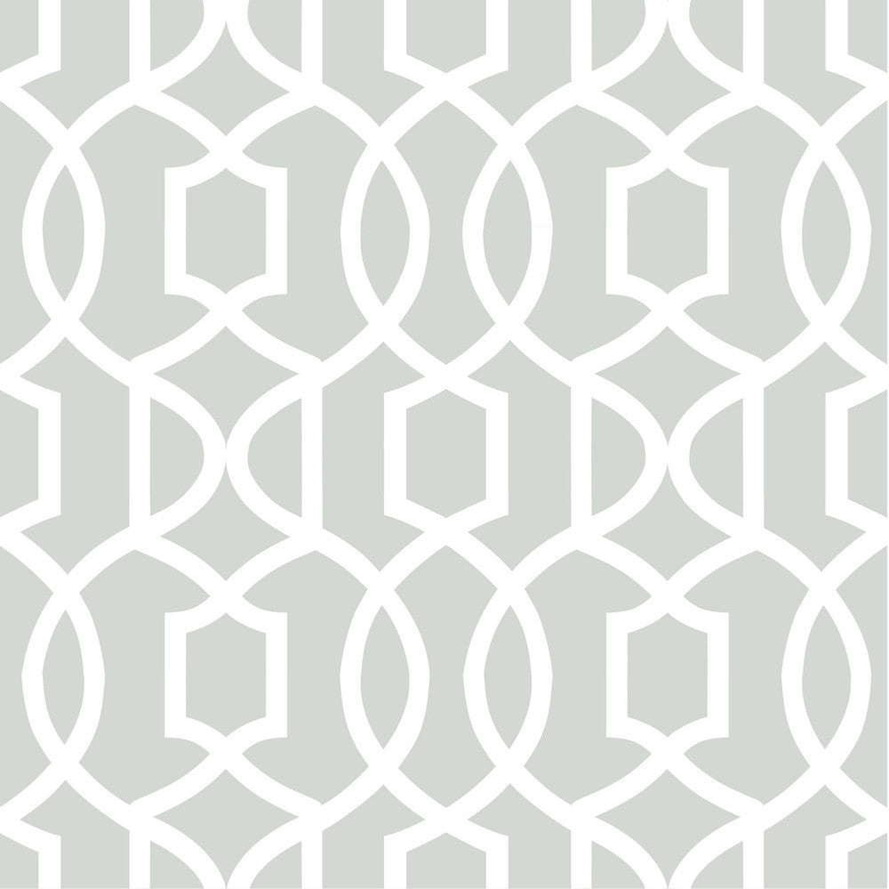 Grand Grey Trellis Peel & Stick Wallpaper by NuWallpaper NuWallpaper Covers about 30.8 square feet 20.5-in by 18-ft long roll Peel & Stick 10.25 - Fabric Carolina -