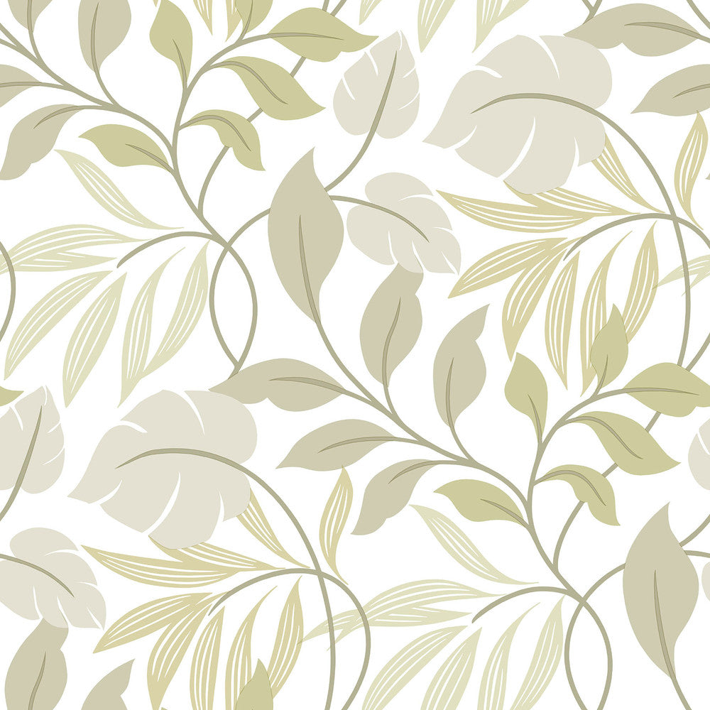 Neutral Meadow Peel & Stick Wallpaper by NuWallpaper NuWallpaper Covers about 30.8 square feet 20.5-in by 18-ft long roll Peel & Stick 20.5 - Fabric Carolina -