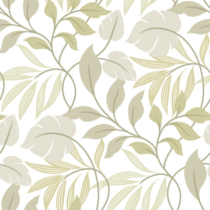 Neutral Meadow Peel & Stick Wallpaper by NuWallpaper NuWallpaper Covers about 30.8 square feet 20.5-in by 18-ft long roll Peel & Stick 20.5 - Fabric Carolina -