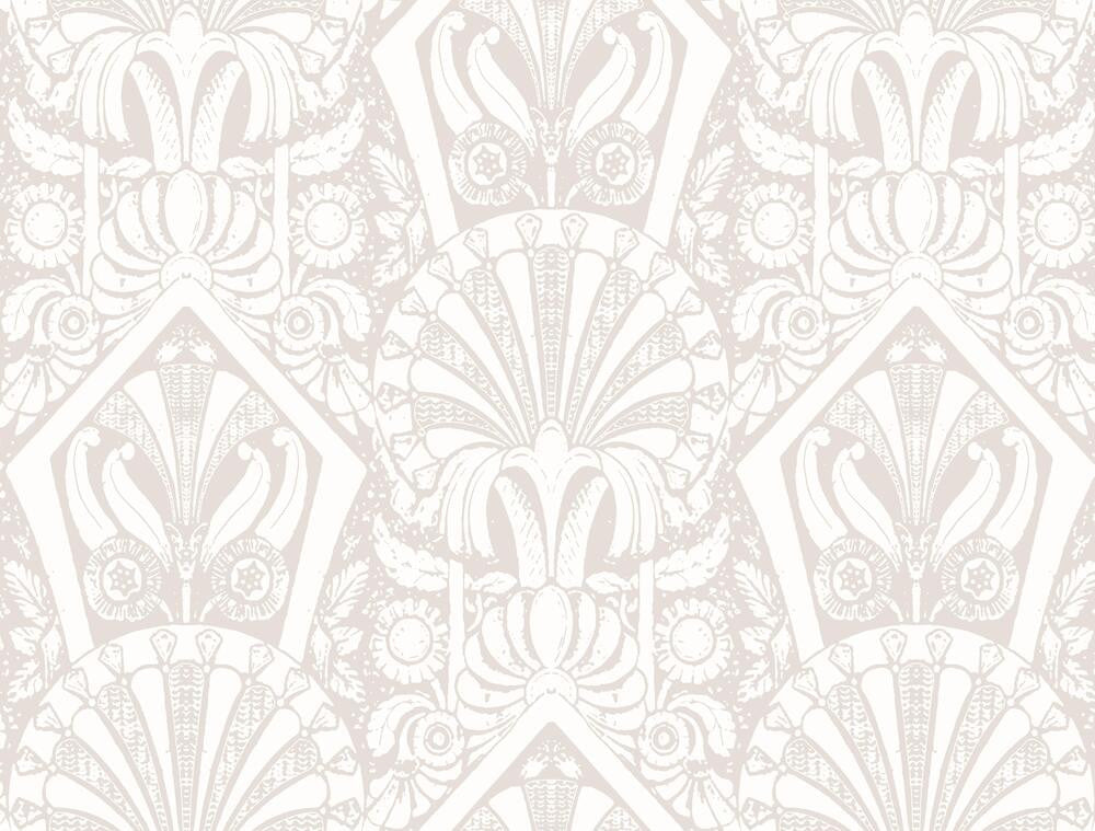 Beige & Cream Zelda Wallpaper by York Wallcoverings Modern Heritage 125th Anniversary Covers about 60.8 square feet 27-in by 27-ft long roll Unpasted 20.5 - Fabric Carolina -