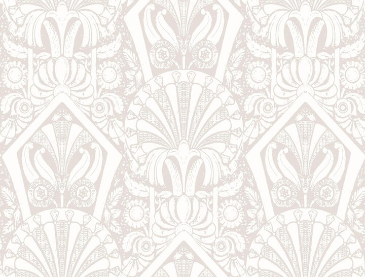 Beige & Cream Zelda Wallpaper by York Wallcoverings Modern Heritage 125th Anniversary Covers about 60.8 square feet 27-in by 27-ft long roll Unpasted 20.5 - Fabric Carolina -