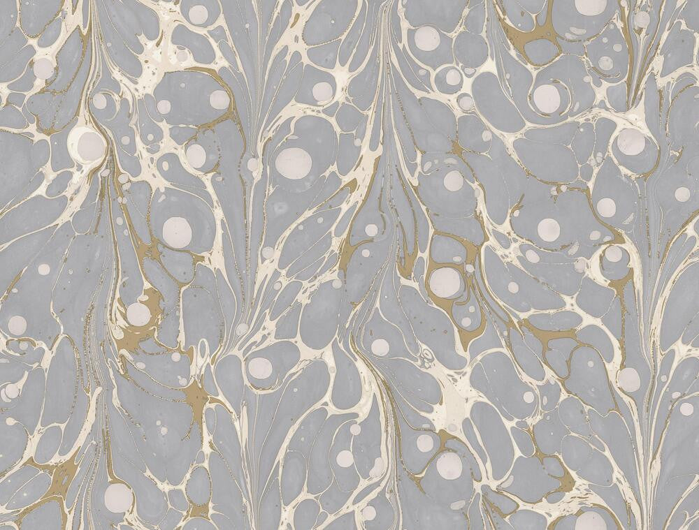 Marbled Endpaper Grey & Cream Wallpaper by Inspired by Color Beige & Neutrals Covers about 60.8 square feet 27-in by 27-ft long roll Unpasted 20.5 - Fabric Carolina -