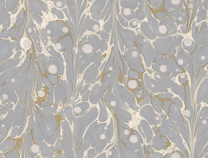 Marbled Endpaper Grey & Cream Wallpaper by Inspired by Color Beige & Neutrals Covers about 60.8 square feet 27-in by 27-ft long roll Unpasted 20.5 - Fabric Carolina -