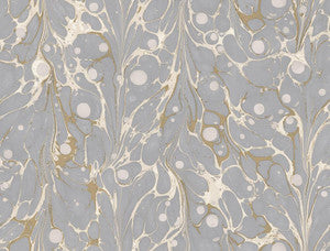 Marbled Endpaper Grey & Cream Wallpaper by Inspired by Color