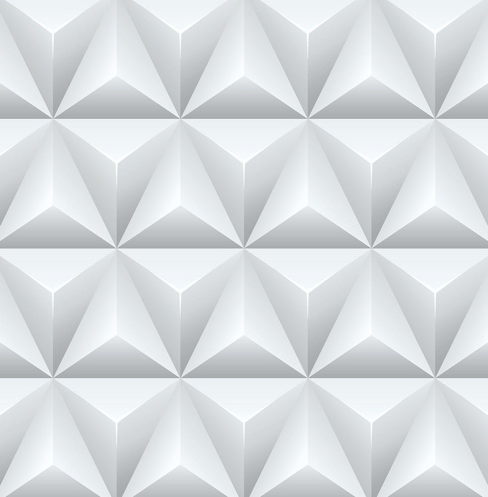 Triangle Origami Gray by Seabrook Wallpaper NextWall Peel & Stick United States 30.75 10.43" 20.5" - Fabric Carolina -
