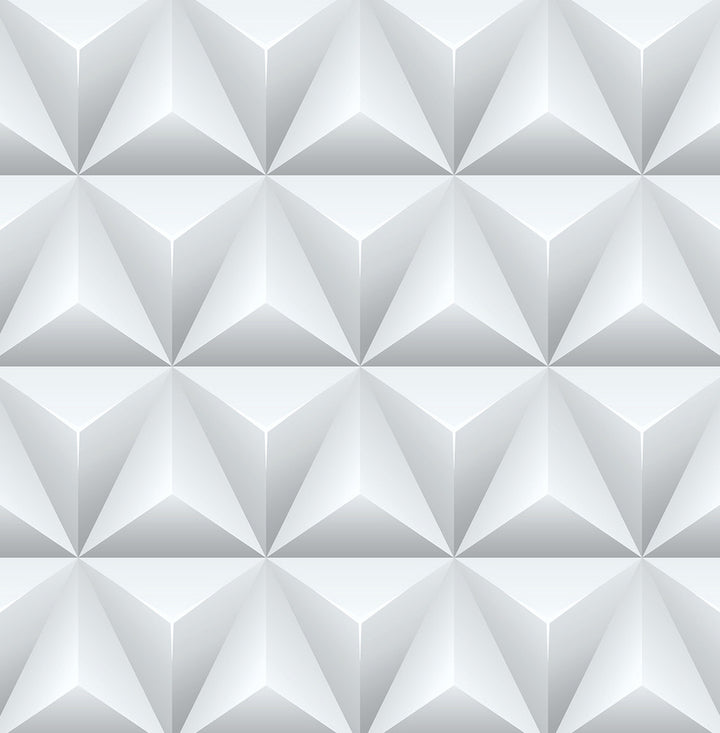 Triangle Origami Gray by Seabrook Wallpaper NextWall Peel & Stick United States 30.75 10.43" 20.5" - Fabric Carolina -