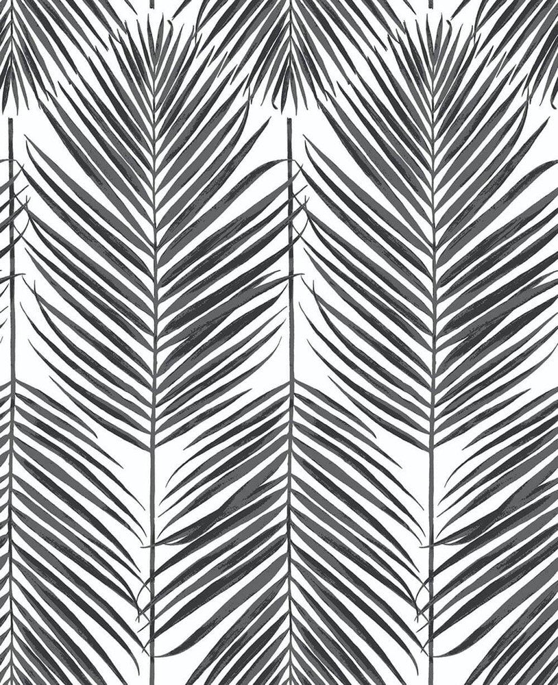 Paradise Palm Ebony by Seabrook Wallpaper NextWall Peel & Stick United States 30.75 25.2" 20.5" - Fabric Carolina -