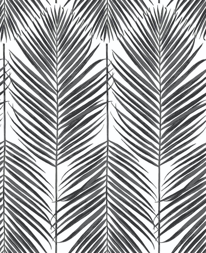 Paradise Palm Ebony by Seabrook Wallpaper NextWall Peel & Stick United States 30.75 25.2" 20.5" - Fabric Carolina -