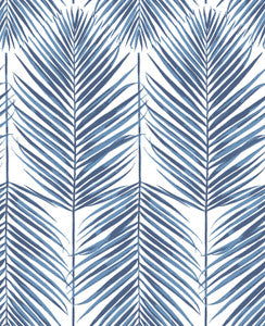 Paradise Palm Coastal Blue by Seabrook Wallpaper
