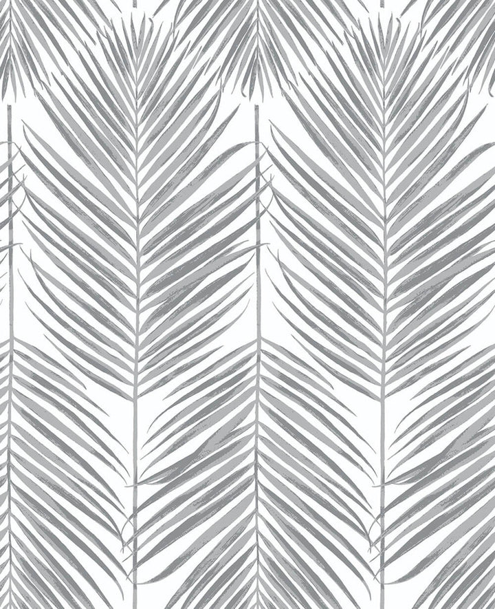 Paradise Palm Daydream Gray by Seabrook Wallpaper NextWall Peel & Stick United States 30.75 25.2" 20.5" - Fabric Carolina -