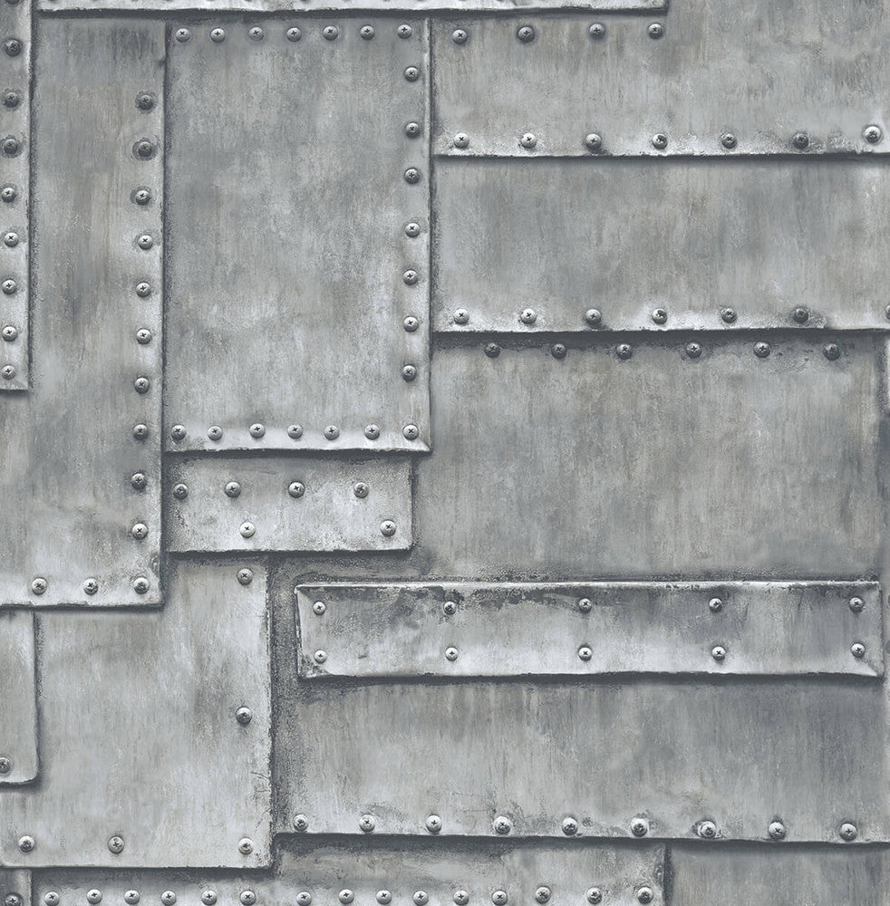 Fuselage Panel Charcoal by Seabrook Wallpaper NextWall Peel & Stick United States 30.75 20.87" 20.5" - Fabric Carolina -