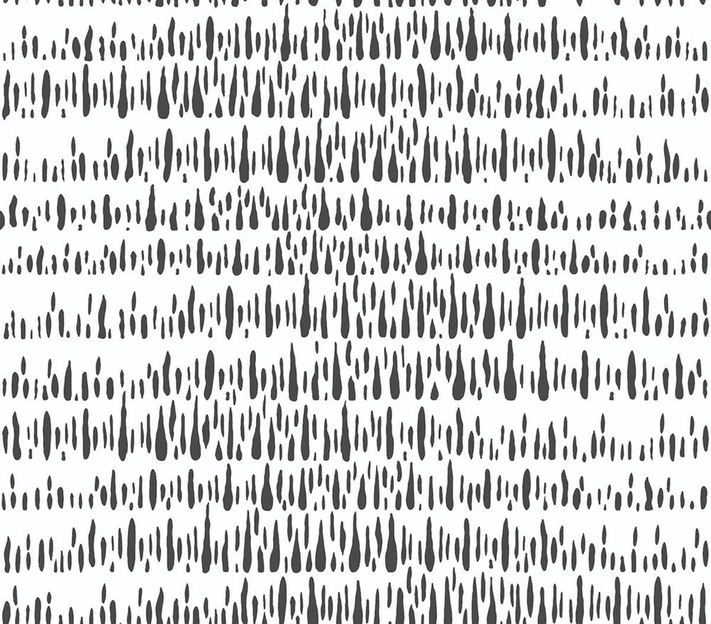 Brush Marks Black by Seabrook Wallpaper NextWall Peel & Stick United States 30.75 18.1" 20.5" - Fabric Carolina -