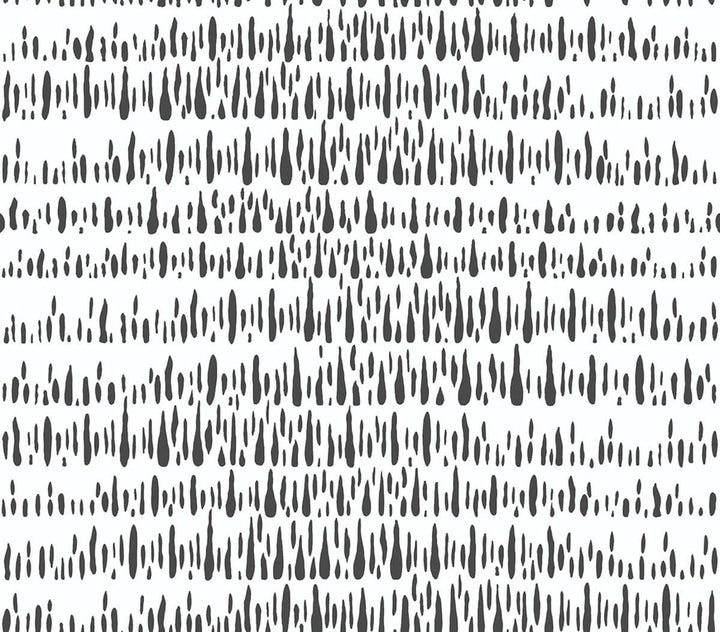 Brush Marks Black by Seabrook Wallpaper NextWall Peel & Stick United States 30.75 18.1" 20.5" - Fabric Carolina -