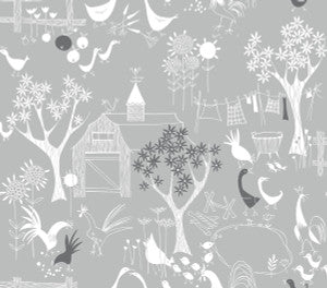Rise and Shine Grey by Seabrook Wallpaper