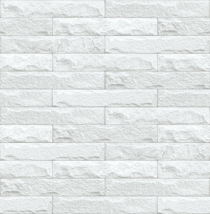 Limestone Brick Eggshell & Gray by Seabrook Wallpaper NextWall Peel & Stick United States 30.75 20.87" 20.5" - Fabric Carolina -