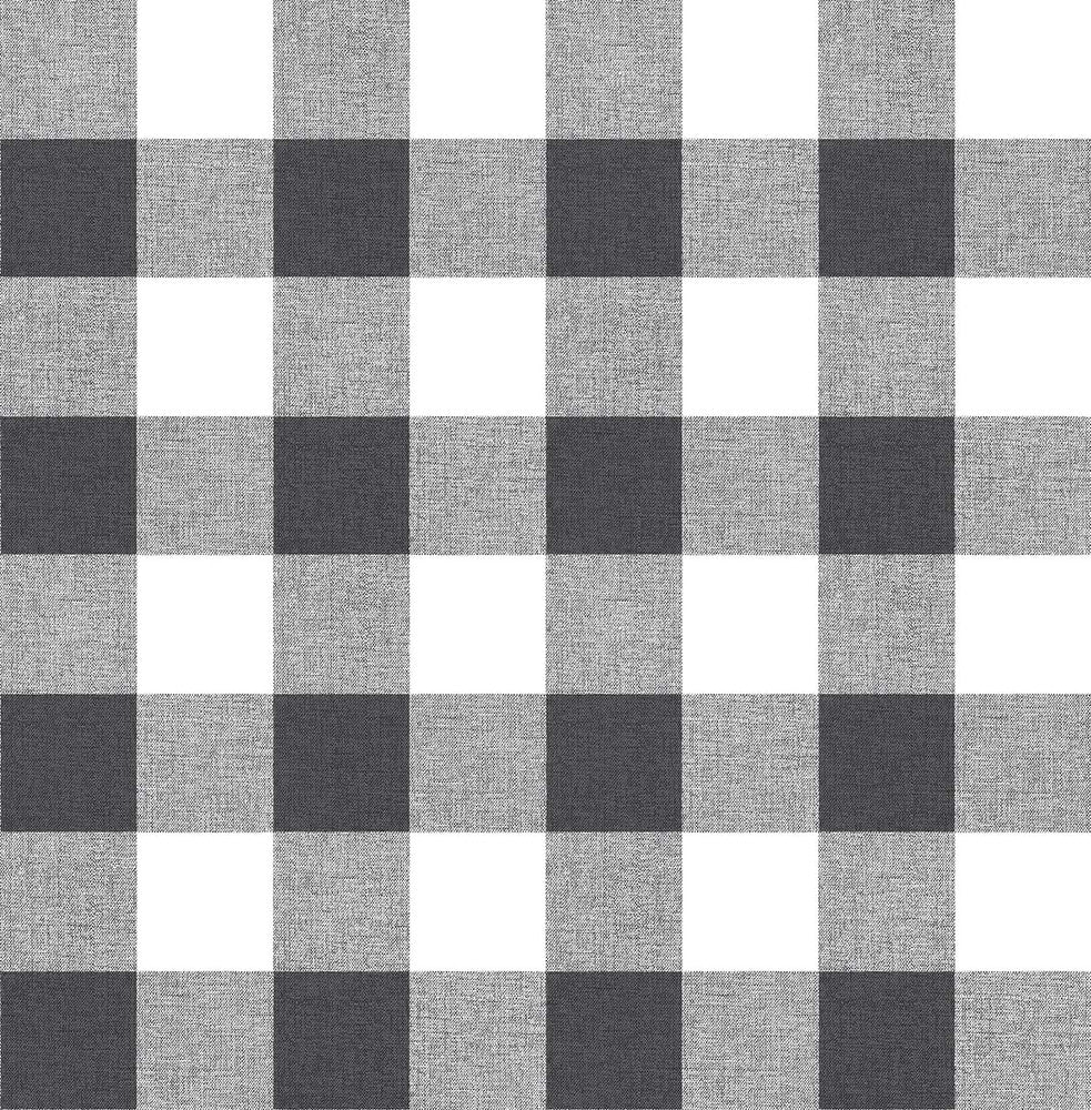 Picnic Plaid Charcoal by Seabrook Wallpaper NextWall Peel & Stick United States 30.75 6.95" 20.5" - Fabric Carolina -