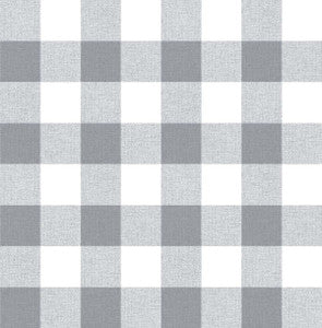 Picnic Plaid Gray & White by Seabrook Wallpaper