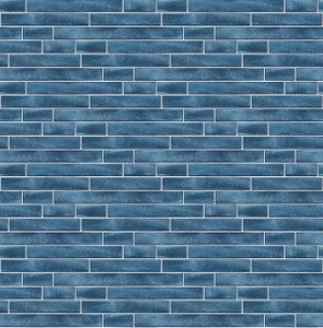 Brushed Metal Tile Denim Blue by Seabrook Wallpaper