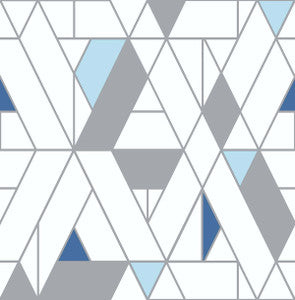 Kaleidoscope Blue & Gray by Seabrook Wallpaper
