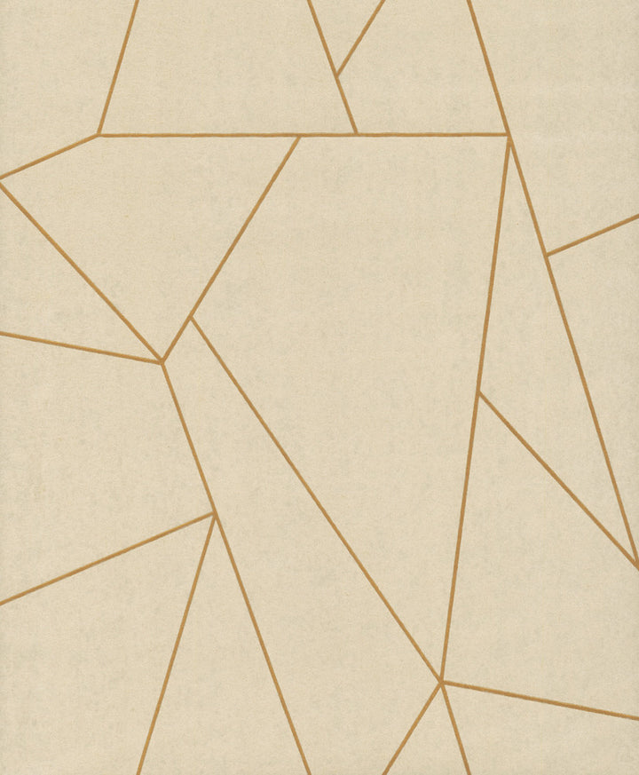 Nazca Almond & Gold Wallpaper by Inspired by Color Antonina Vella Modern Metals Second Edition Covers about 56.9 square feet 20.8-in by 32.8-ft long roll Unpasted 25.2 - Fabric Carolina -