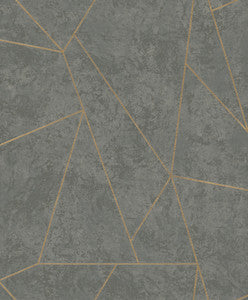 Nazca Dark Grey & Gold Wallpaper by Inspired by Color
