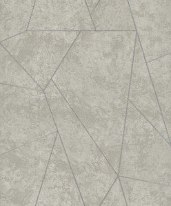 Nazca Light Grey & Silver Wallpaper by Inspired by Color