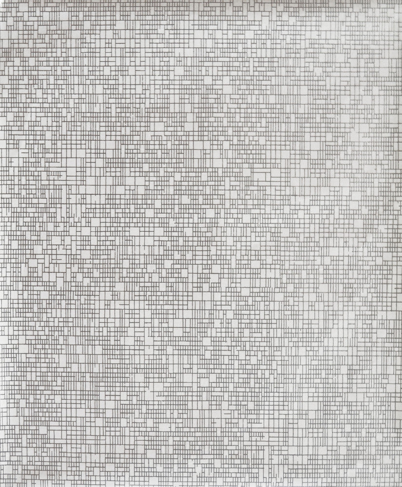 Interactive White & Silver Wallpaper by Antonina Vella Antonina Vella Modern Metals Covers about 56.9 square feet 20.8-in by 32.8-ft long roll Unpasted 25.2 - Fabric Carolina -