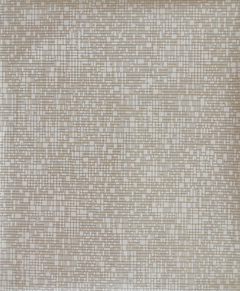 Interactive White & Gold Wallpaper by Antonina Vella Antonina Vella Modern Metals Covers about 56.9 square feet 20.8-in by 32.8-ft long roll Unpasted 25.2 - Fabric Carolina -