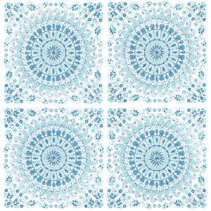 Mandala Teal & Blue by Seabrook Wallpaper