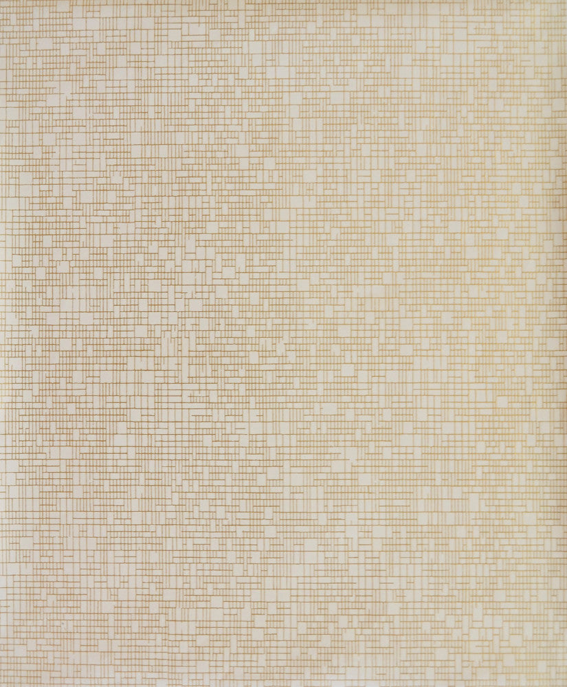 Interactive Almond & Gold Wallpaper by Antonina Vella Antonina Vella Modern Metals Covers about 56.9 square feet 20.8-in by 32.8-ft long roll Unpasted 25.2 - Fabric Carolina -