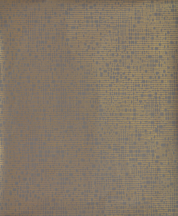 Interactive Taupe & Gold Wallpaper by Antonina Vella Antonina Vella Modern Metals Covers about 56.9 square feet 20.8-in by 32.8-ft long roll Unpasted 25.2 - Fabric Carolina -