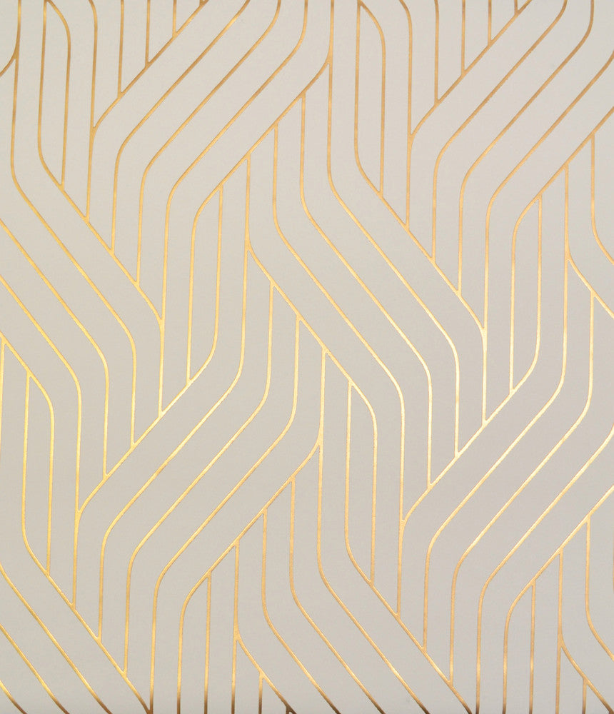 Ebb And Flow Almond & Gold Wallpaper by York Wallcoverings Shimmering Finishes Covers about 56.9 square feet 20.8-in by 32.8-ft long roll Unpasted 12.6 - Fabric Carolina -