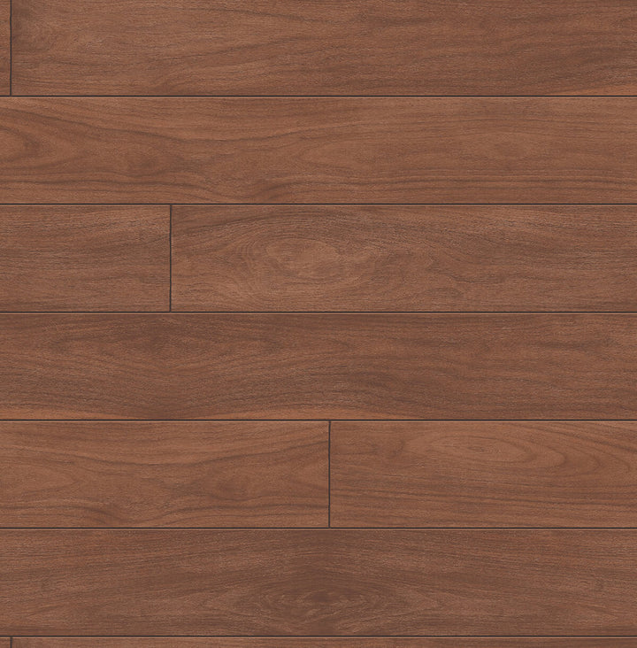 Teak Planks Mahogany by Seabrook Wallpaper NextWall Peel & Stick United States 30.75 20.87" 20.5" - Fabric Carolina -