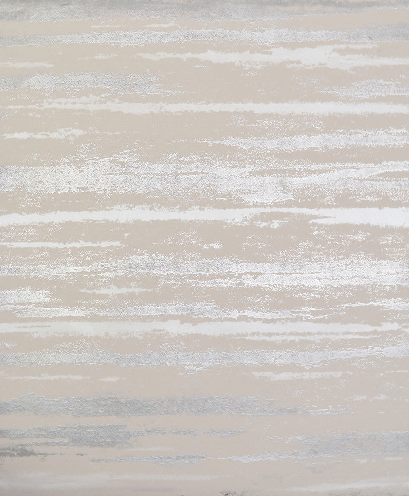 Atmosphere Beige & Silver Wallpaper by York Wallcoverings Shimmering Finishes Covers about 56.9 square feet 20.8-in by 32.8-ft long roll Unpasted 25.2 - Fabric Carolina -