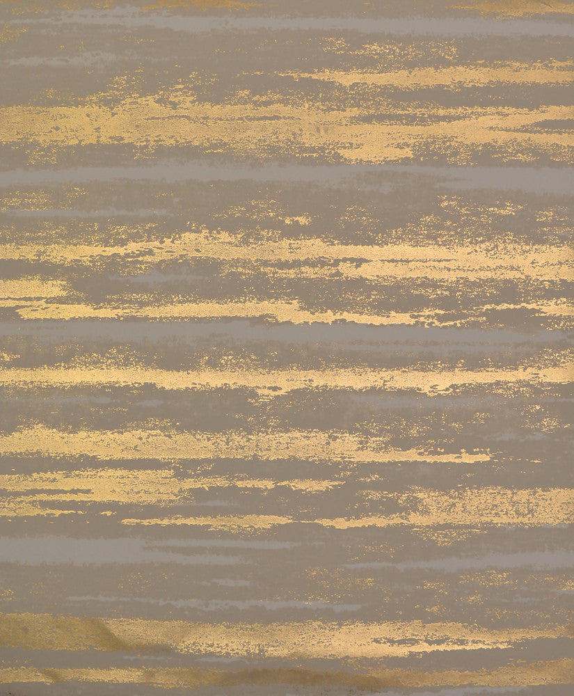 Atmosphere Khaki & Gold Wallpaper by Antonina Vella Antonina Vella Modern Metals Covers about 56.9 square feet 20.8-in by 32.8-ft long roll Unpasted 25.2 - Fabric Carolina -