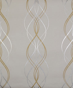 Aurora Gold & Pearl Wallpaper by Antonina Vella