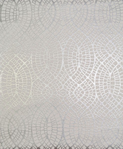 Tortoise White & Silver Wallpaper by Antonina Vella