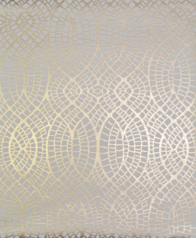 Tortoise Almond & Gold Wallpaper by Antonina Vella Antonina Vella Modern Metals Covers about 56.9 square feet 20.8-in by 32.8-ft long roll Unpasted 25.2 - Fabric Carolina -