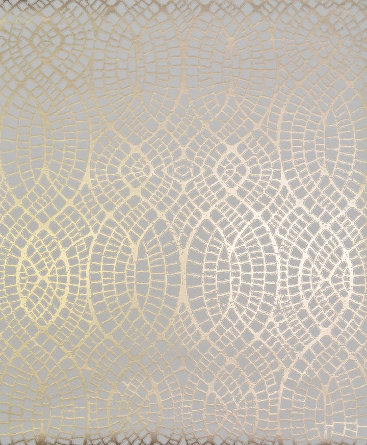 Tortoise Almond & Gold Wallpaper by Antonina Vella Antonina Vella Modern Metals Covers about 56.9 square feet 20.8-in by 32.8-ft long roll Unpasted 25.2 - Fabric Carolina -