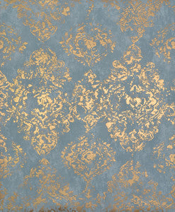 Stargazer Blue & Gold Wallpaper by York Wallcoverings