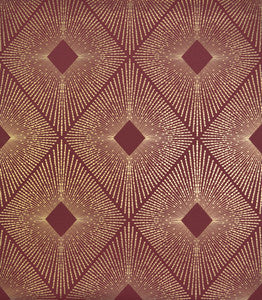 Harlowe Red & Gold Wallpaper by Antonina Vella