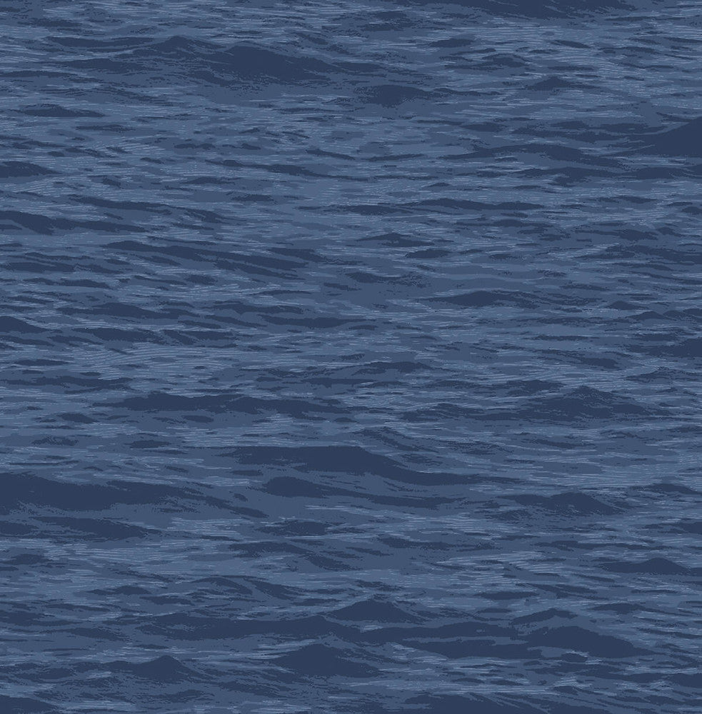 Serene Sea Denim Blue by Seabrook Wallpaper NextWall Peel & Stick United States 30.75 20.87" 20.5" - Fabric Carolina -