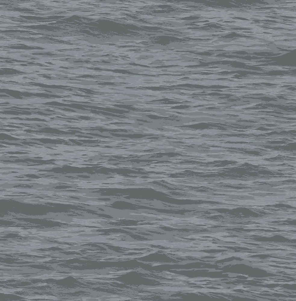 Serene Sea Cove Gray by Seabrook Wallpaper NextWall Peel & Stick United States 30.75 20.87" 20.5" - Fabric Carolina -