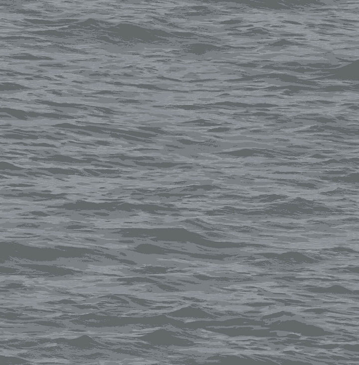 Serene Sea Cove Gray by Seabrook Wallpaper NextWall Peel & Stick United States 30.75 20.87" 20.5" - Fabric Carolina -