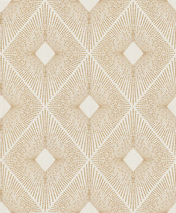 Harlowe White & Gold Wallpaper by Inspired by Color
