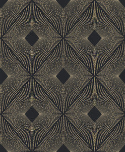 Harlowe Black & Gold Wallpaper by Inspired by Color