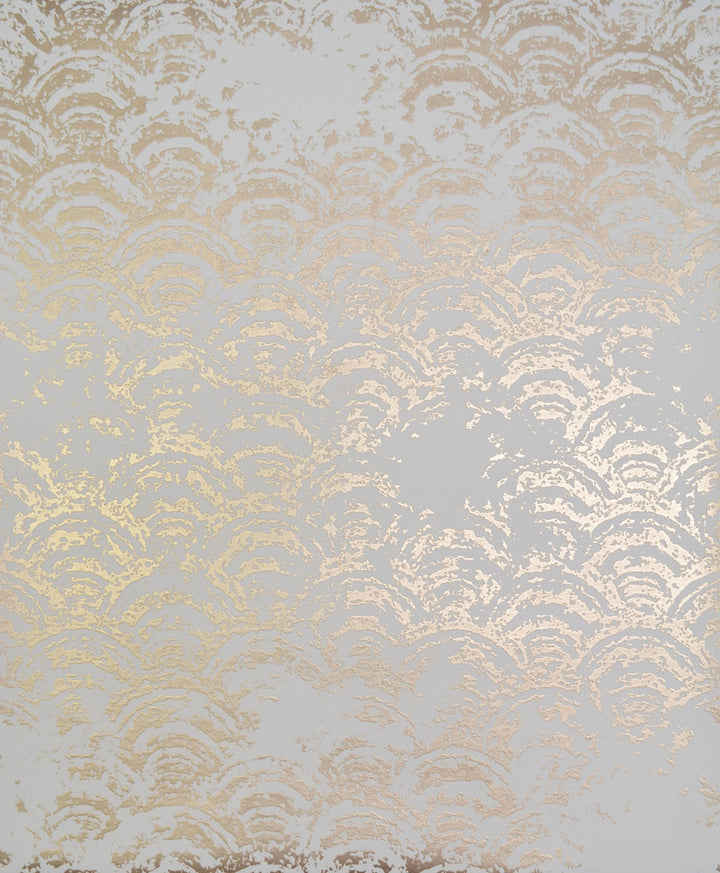 Eclipse White & Gold Wallpaper by Antonina Vella Antonina Vella Modern Metals Covers about 56.9 square feet 20.8-in by 32.8-ft long roll Unpasted 25.2 - Fabric Carolina -