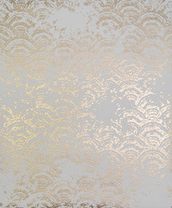 Eclipse White & Gold Wallpaper by Antonina Vella