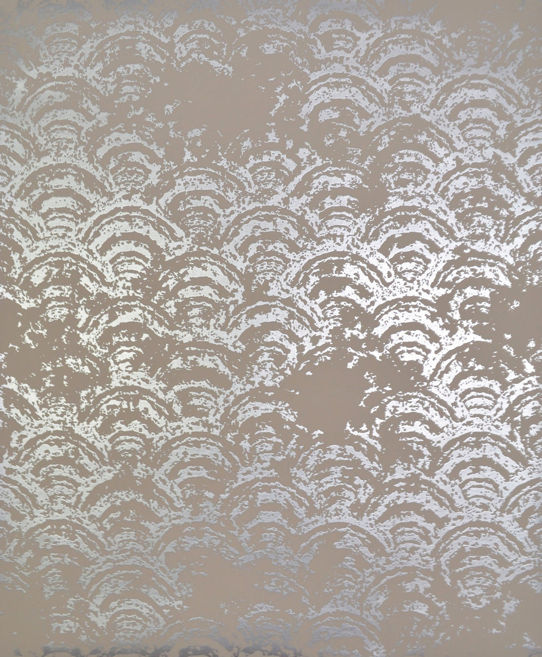 Eclipse Khaki & Silver Wallpaper by Antonina Vella Designer